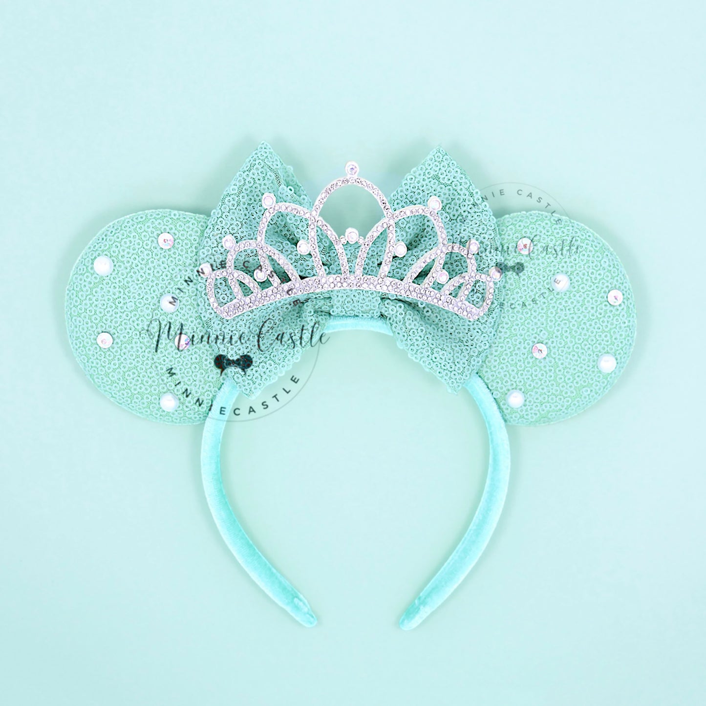 Spearmint Mouse Ears with Tiara
