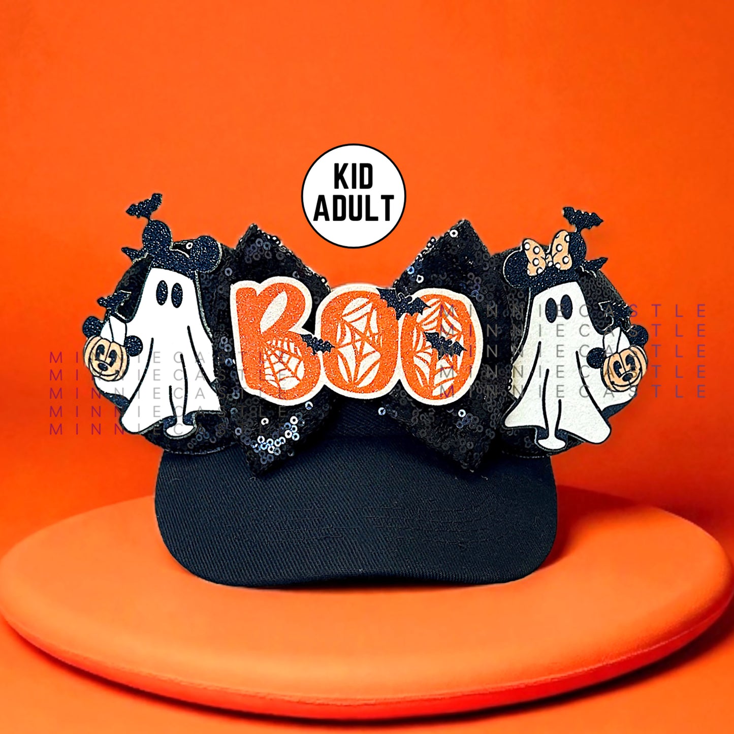 Halloween Ghost Mouse Ears Visor