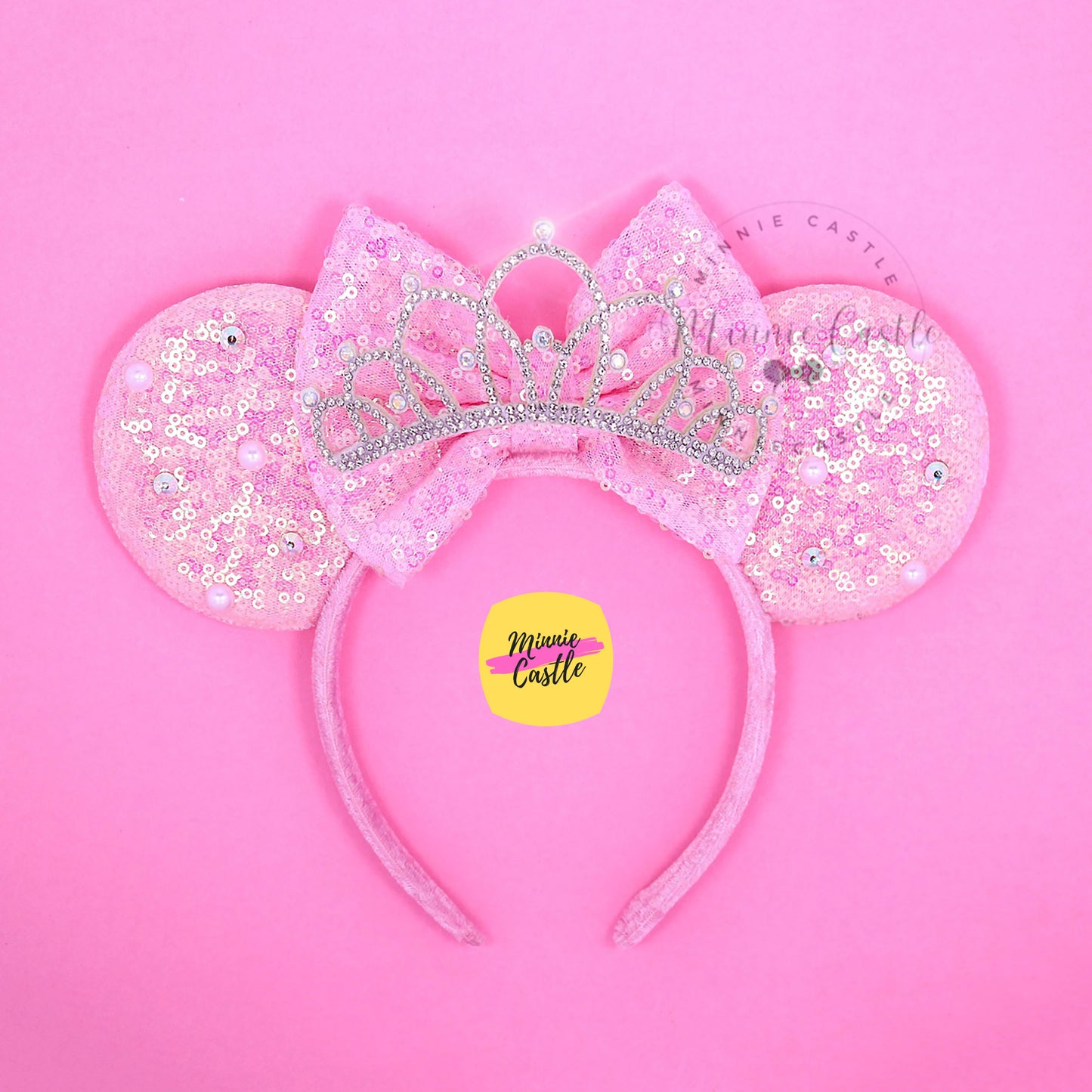 Pink Mouse Ears with Tiara