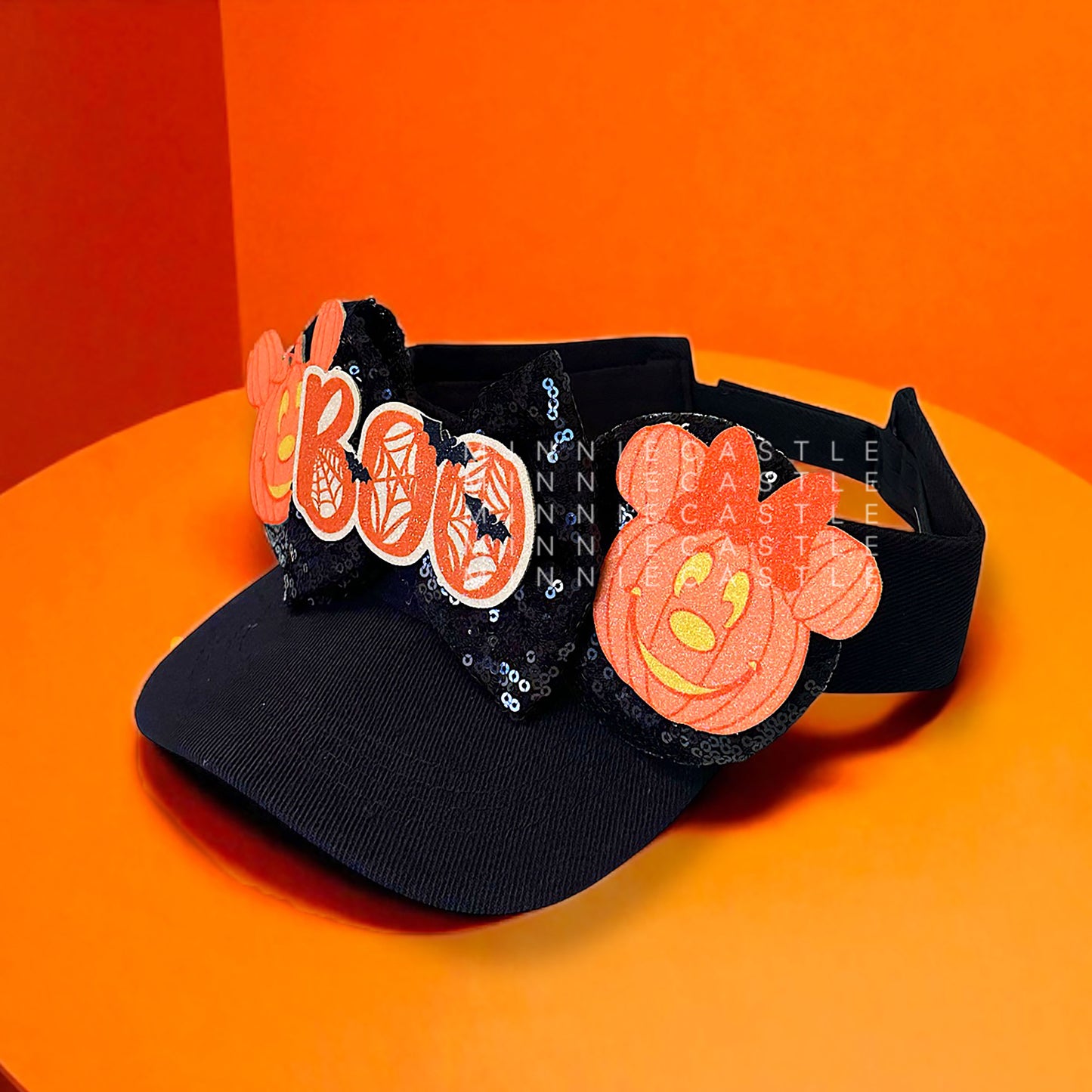 Halloween Pumpkin Mouse Ears Visor