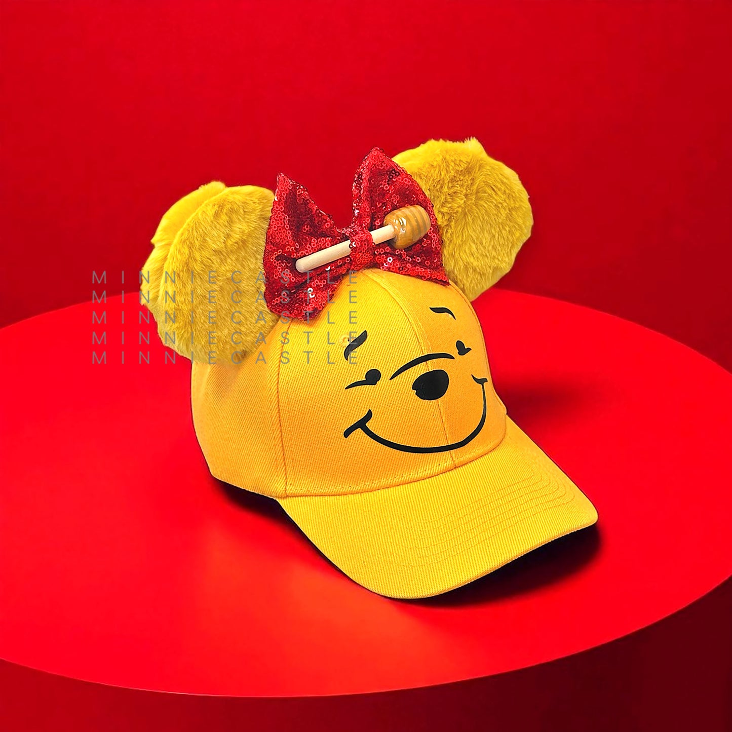 Pooh Fuzzy Mouse Ears Baseball Cap