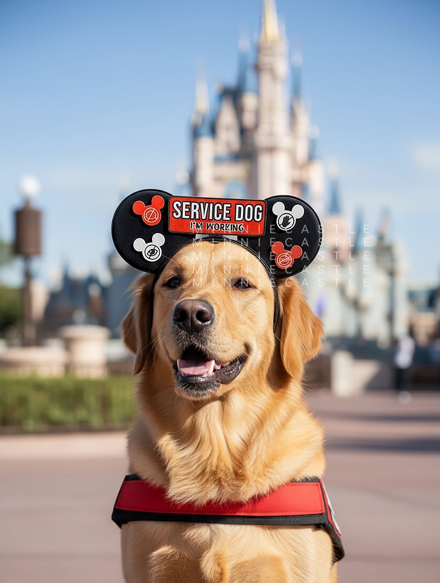Magical Mission Mouse Ears Headband for Service Dog
