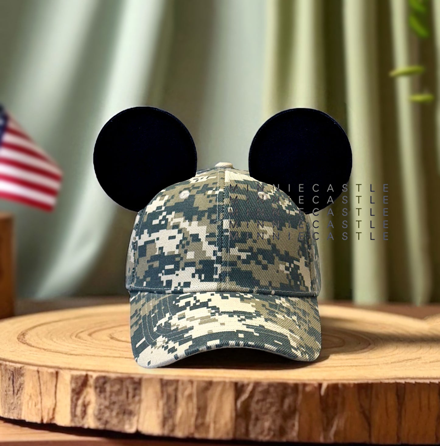 US Camo Military Army Mouse Ears Hat