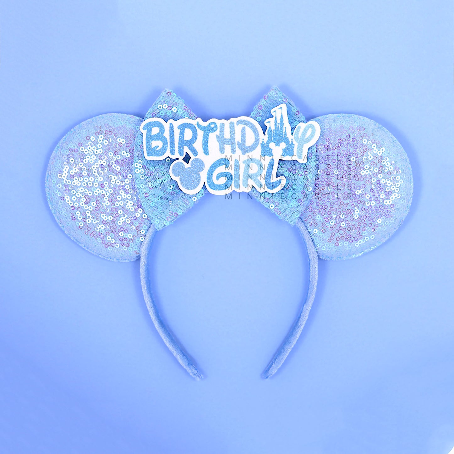 Cinderella Blue Birthday Girl Crown Ears
