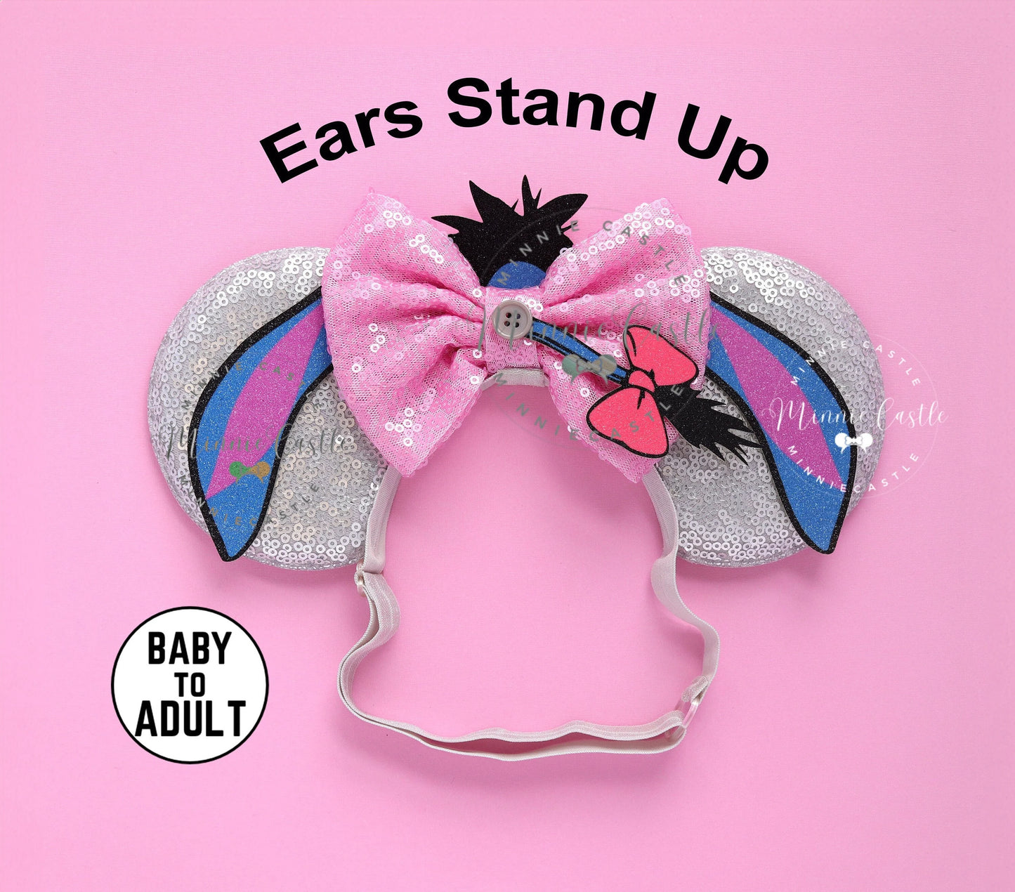 Eyore Donkey Mouse Ears (Elastic Headband)