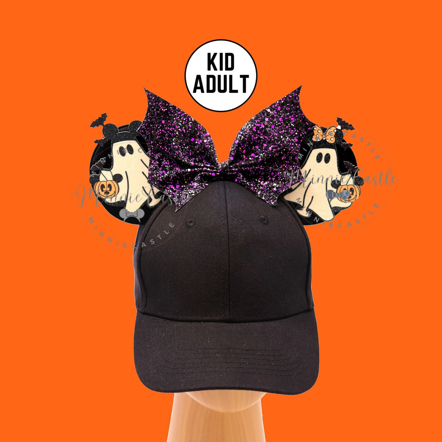 Bat Bow Ghost Inspired Baseball Cap