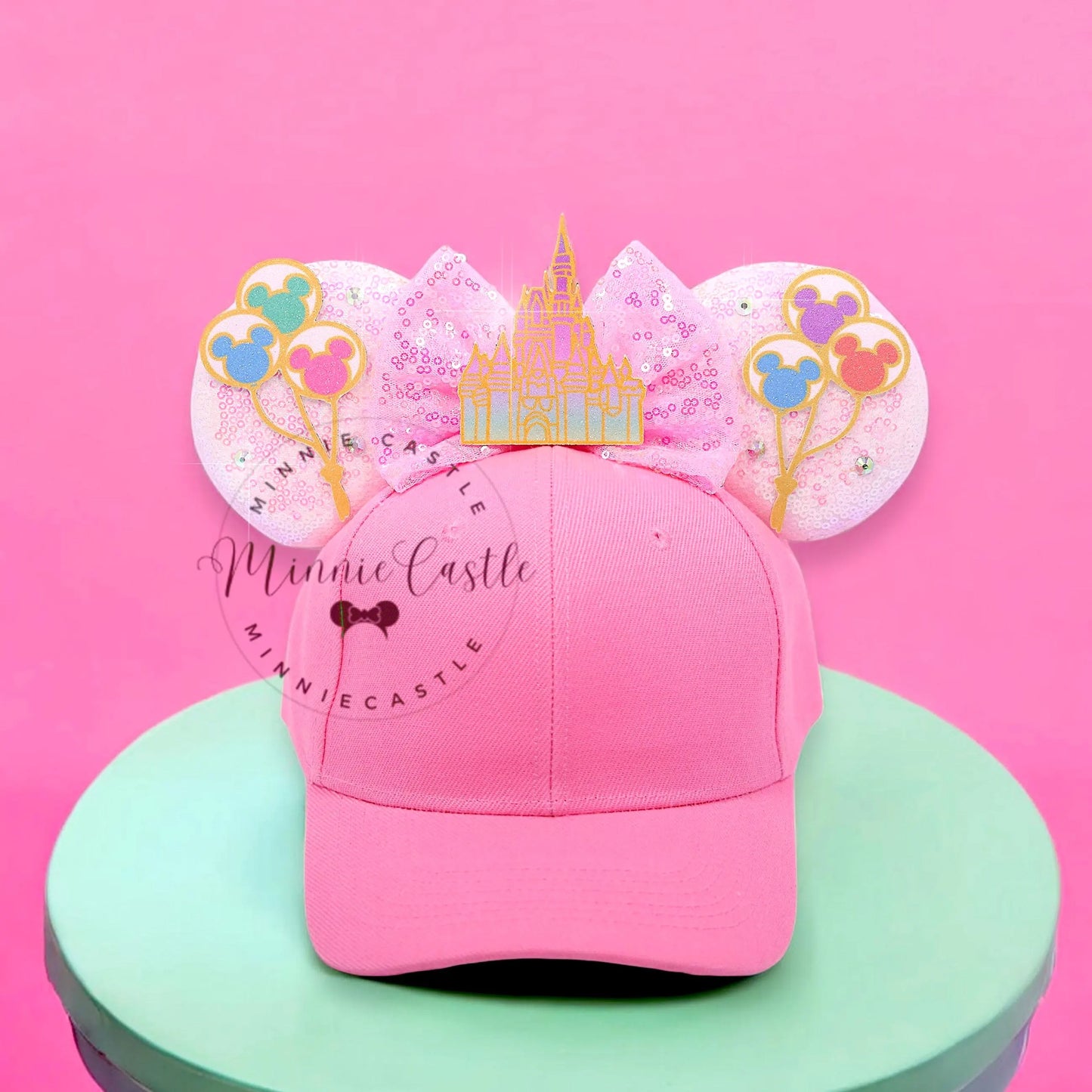 Large Gold Crown Mouse ear Hat
