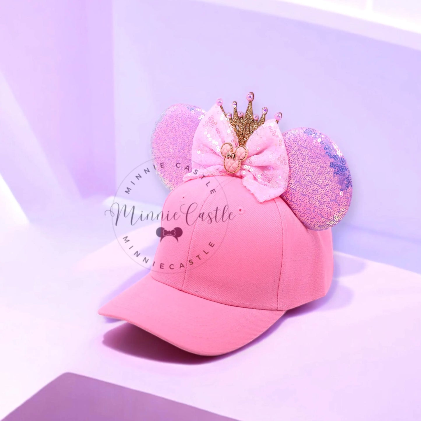 Large Gold Crown Mouse ear Hat