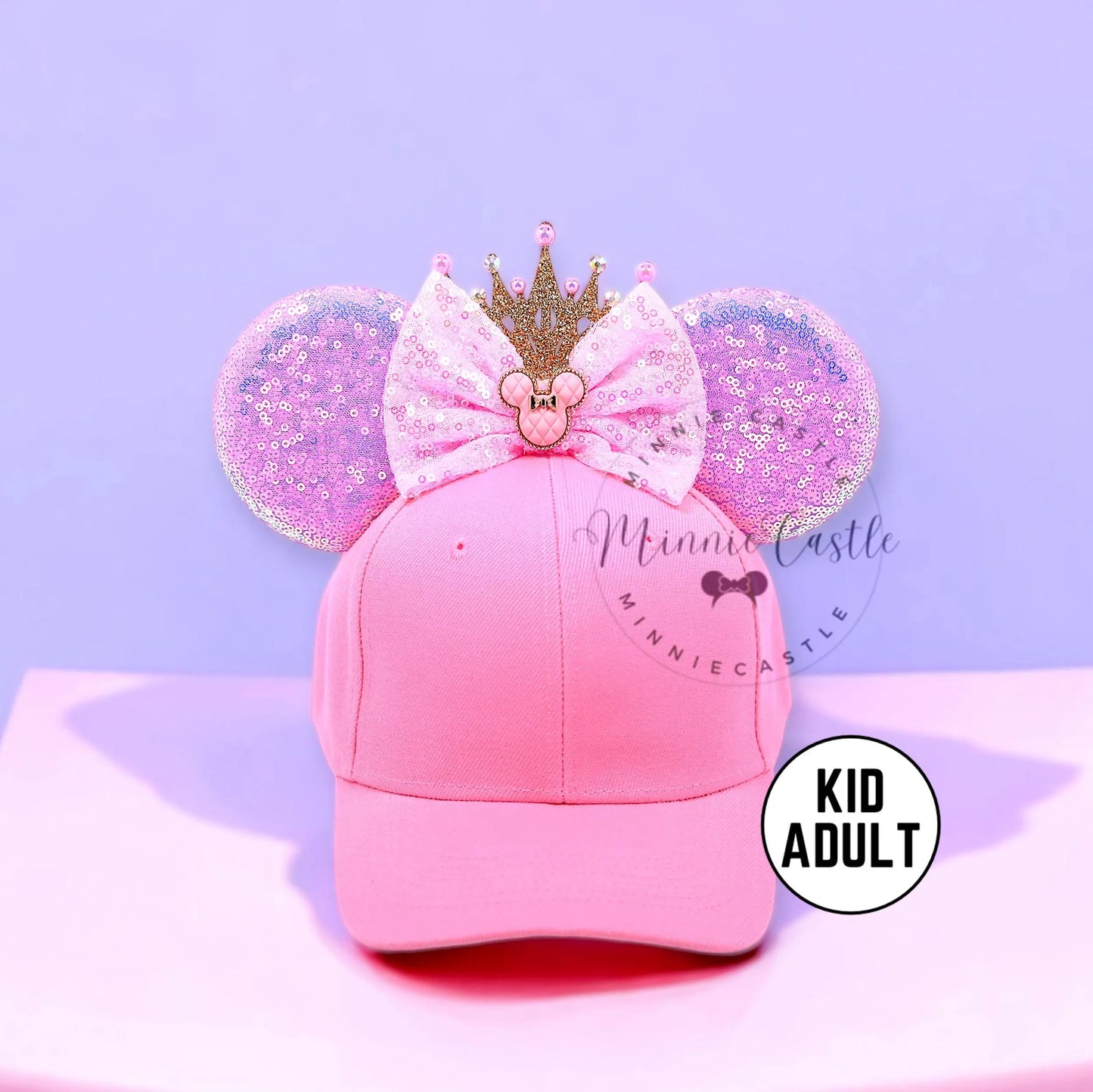 Large Gold Crown Mouse ear Hat