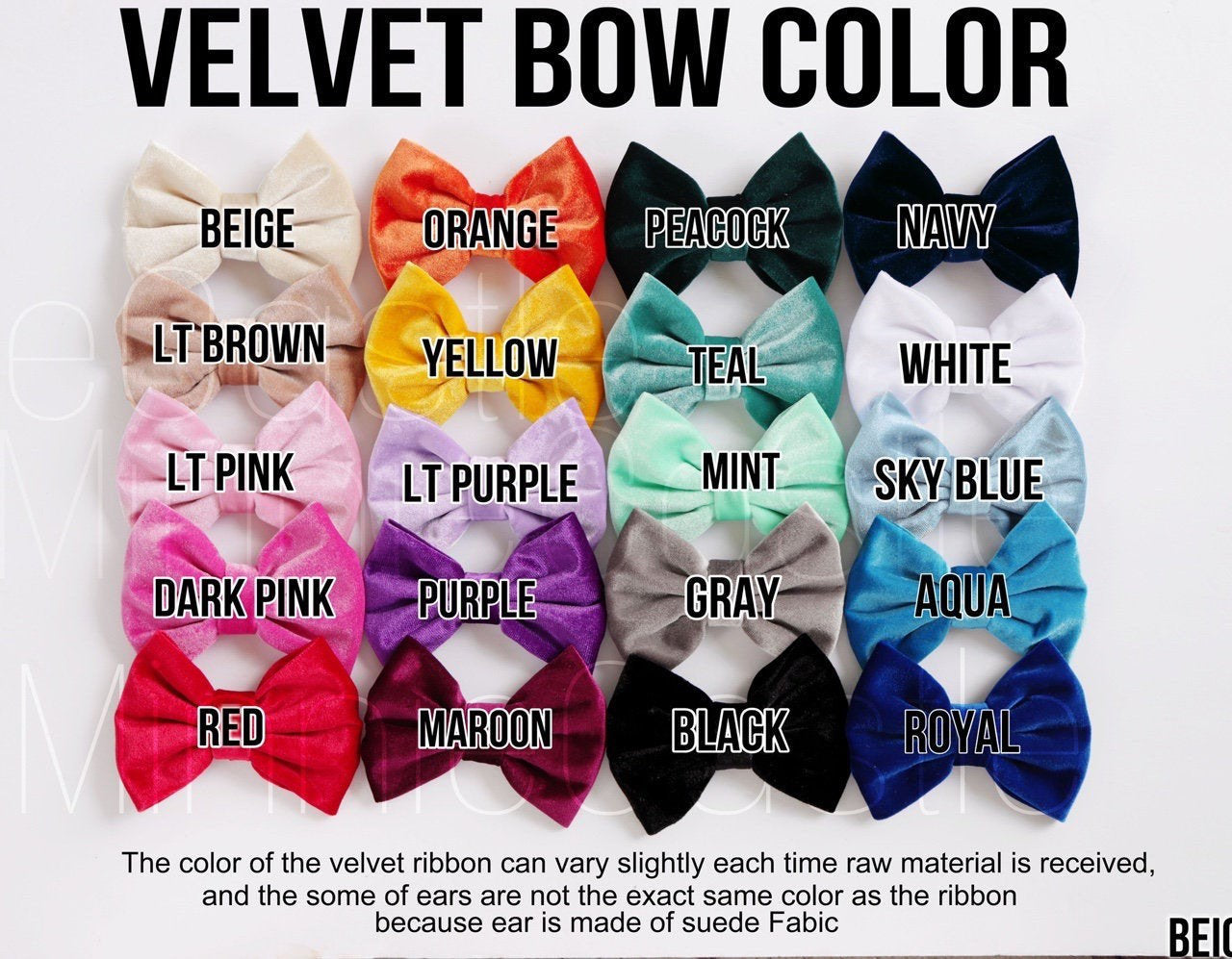 Velvet Mickey Ears (Elastic Band)