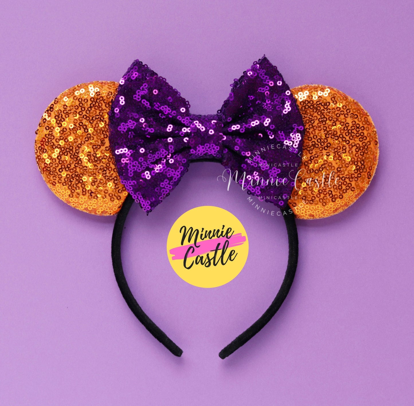 Halloween Orange/ Black Mouse Ears