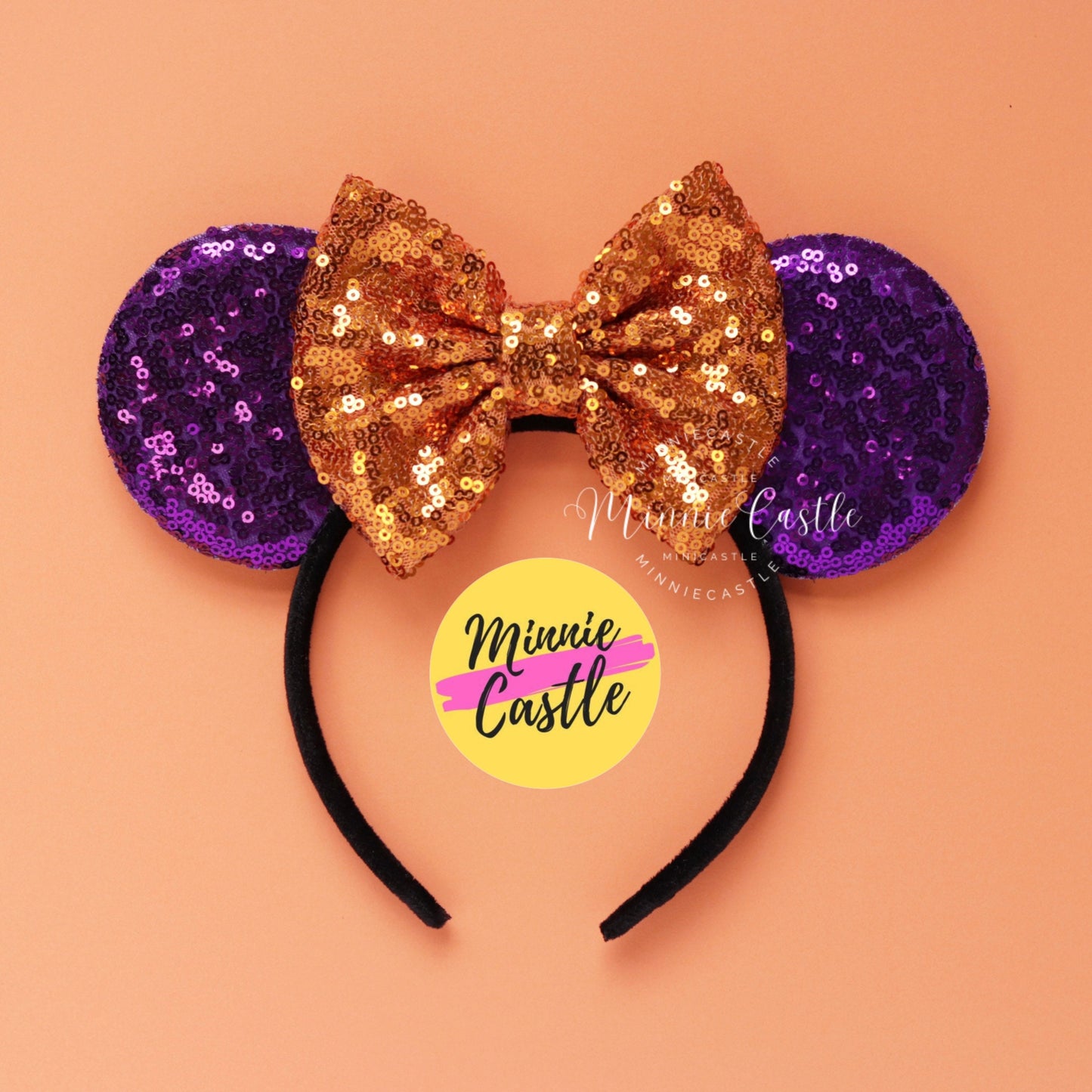 Halloween Orange/ Black Mouse Ears