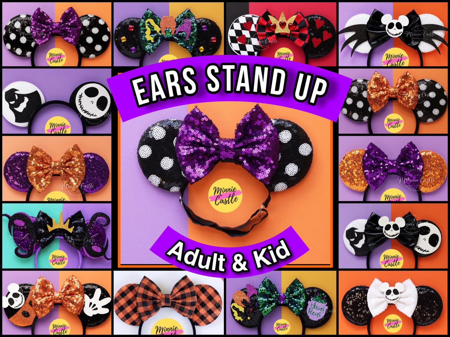 Halloween Mickey Ears Collections (Elastic Headband)