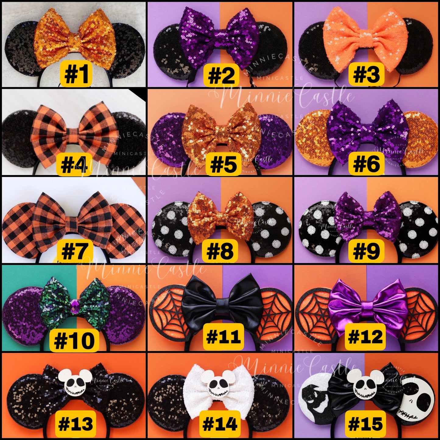 Halloween Mickey Ears Collections (Elastic Headband)