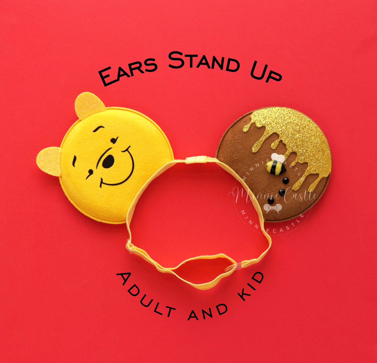 Poo Bear Boy/ Men Mouse Ears (Elastic Headband)