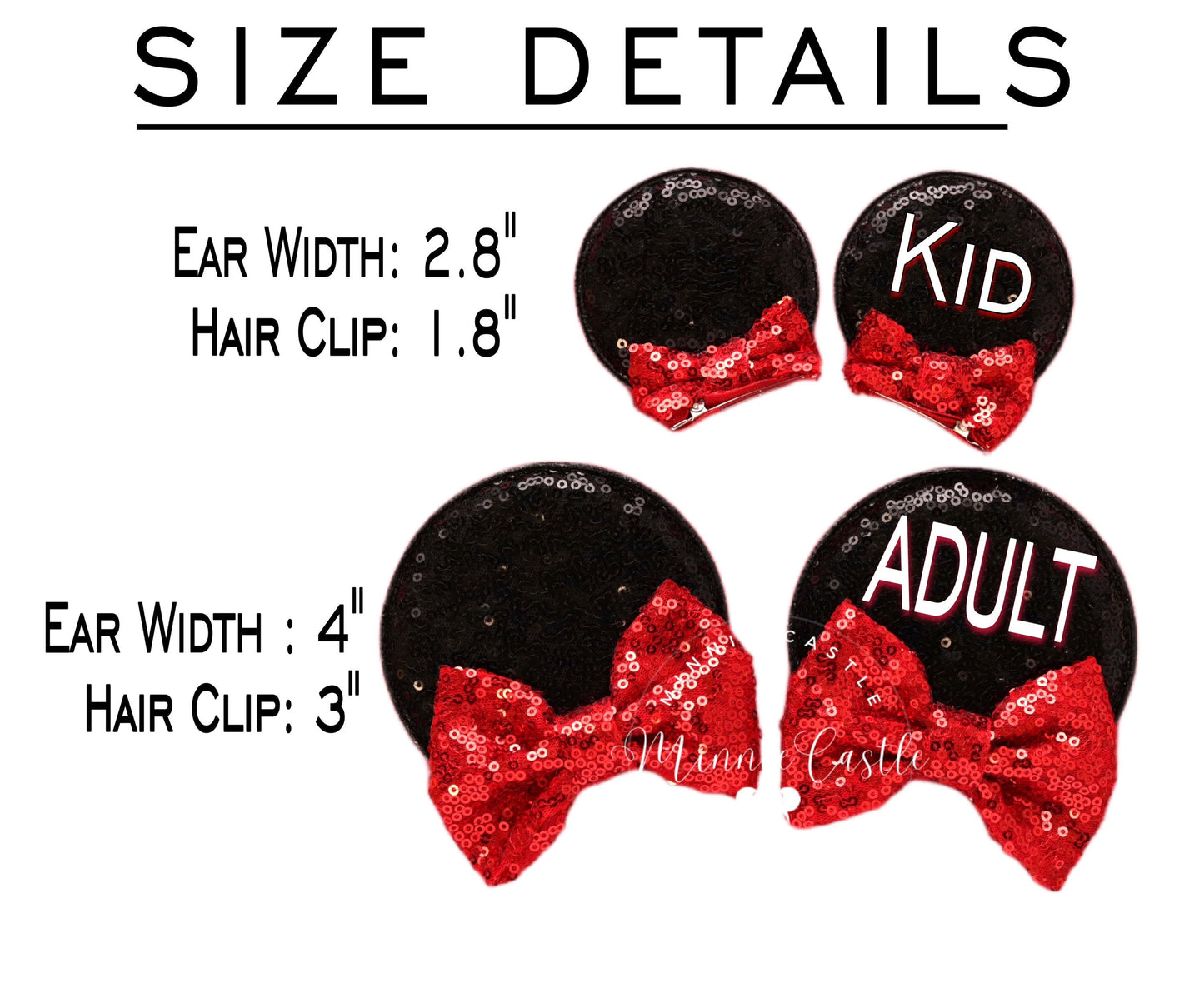Halloween Birthday Girl Mickey Ears Hair Clips
