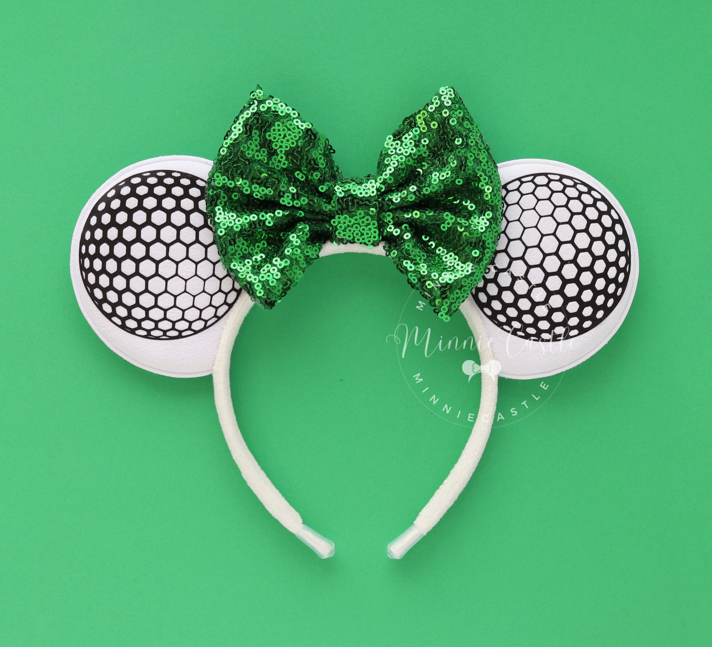 Golf Sports Mouse Ears with Sequin Bow