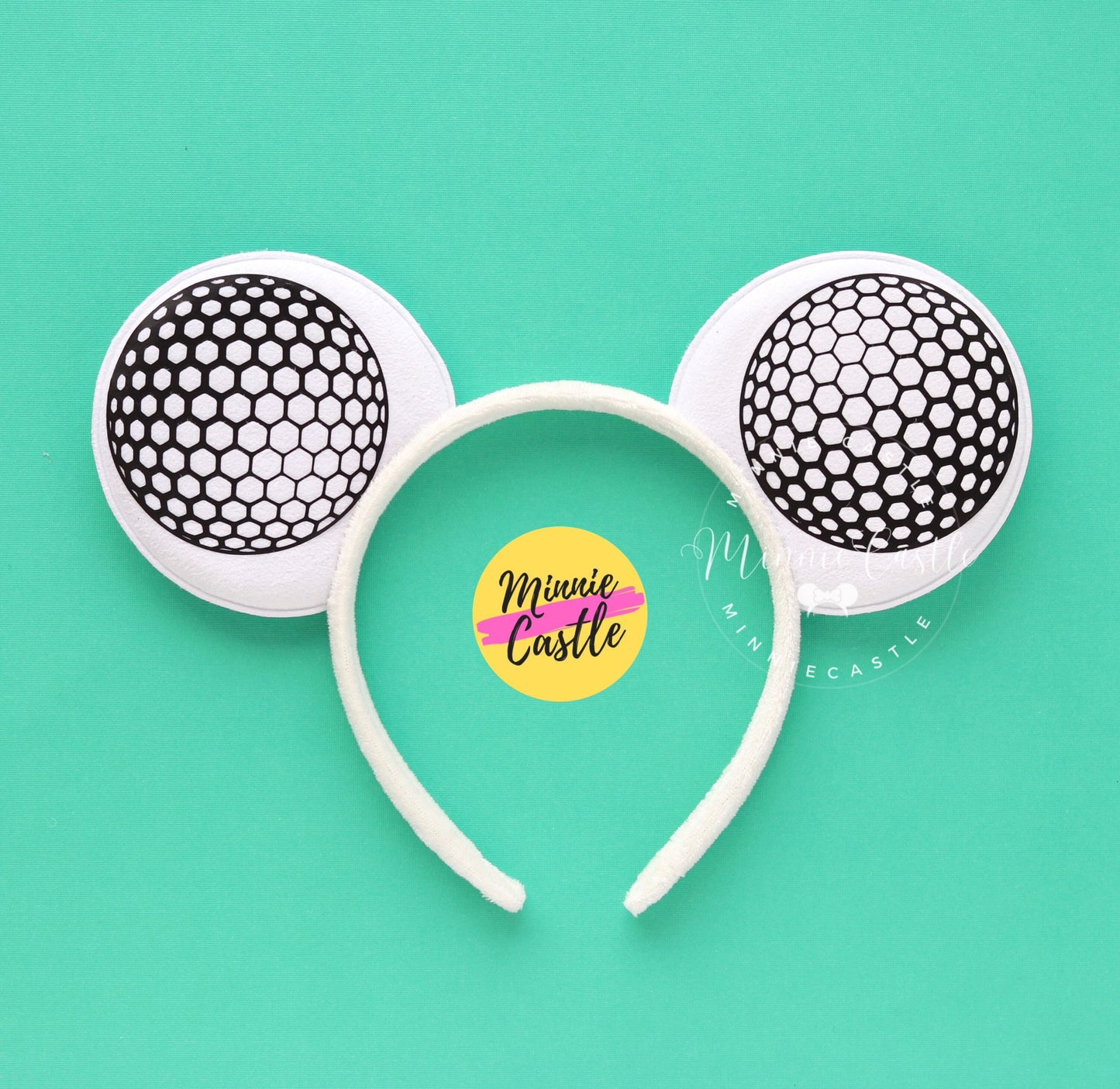 Golf Sports Mouse Ears with Sequin Bow