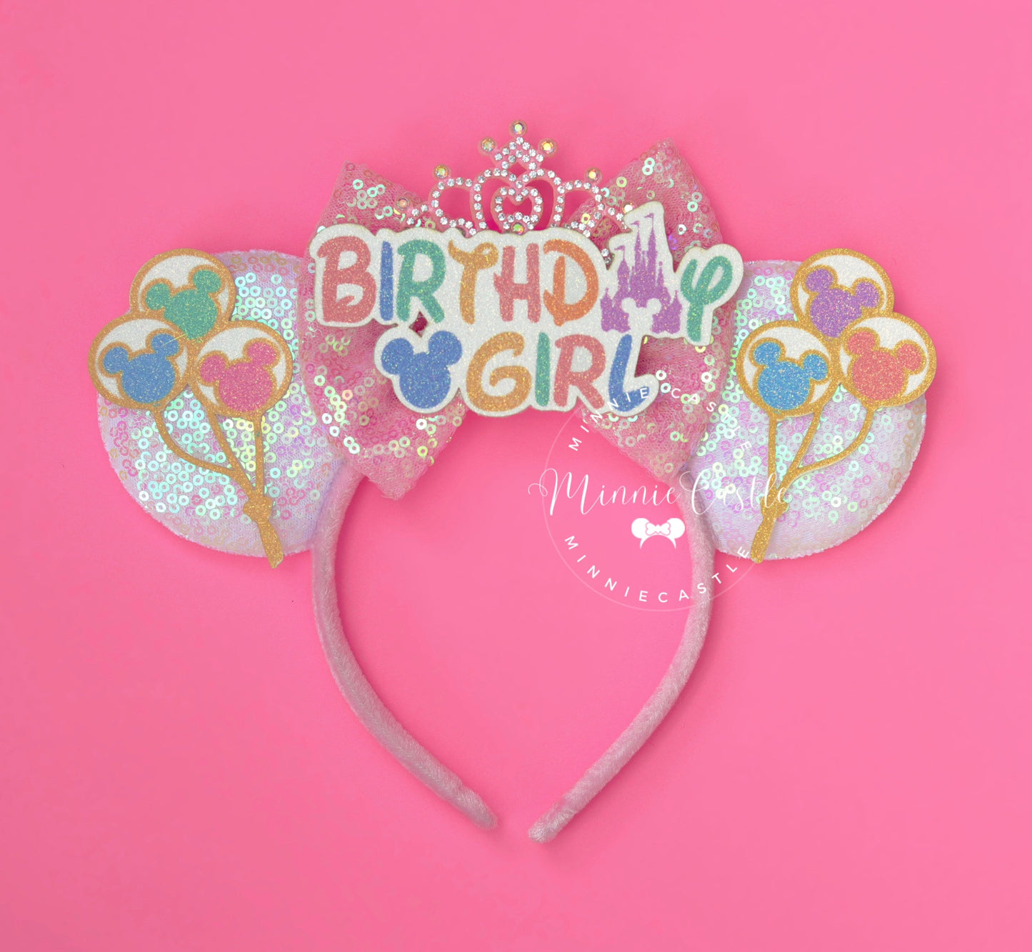 Cinderella Blue Birthday Girl Crown Ears