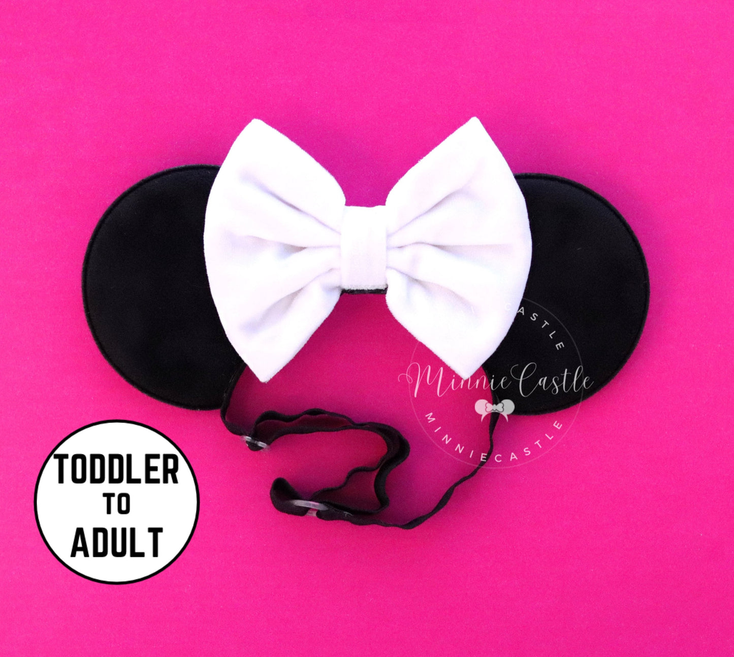 Velvet Mickey Ears (Elastic Band)