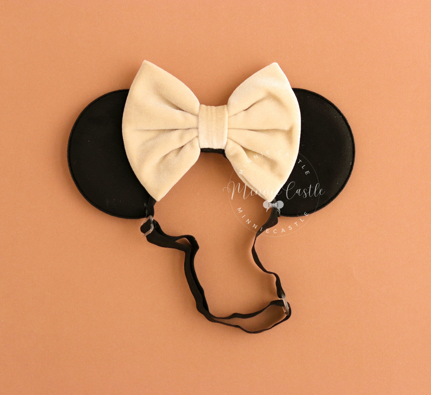 Velvet Mickey Ears (Elastic Band)