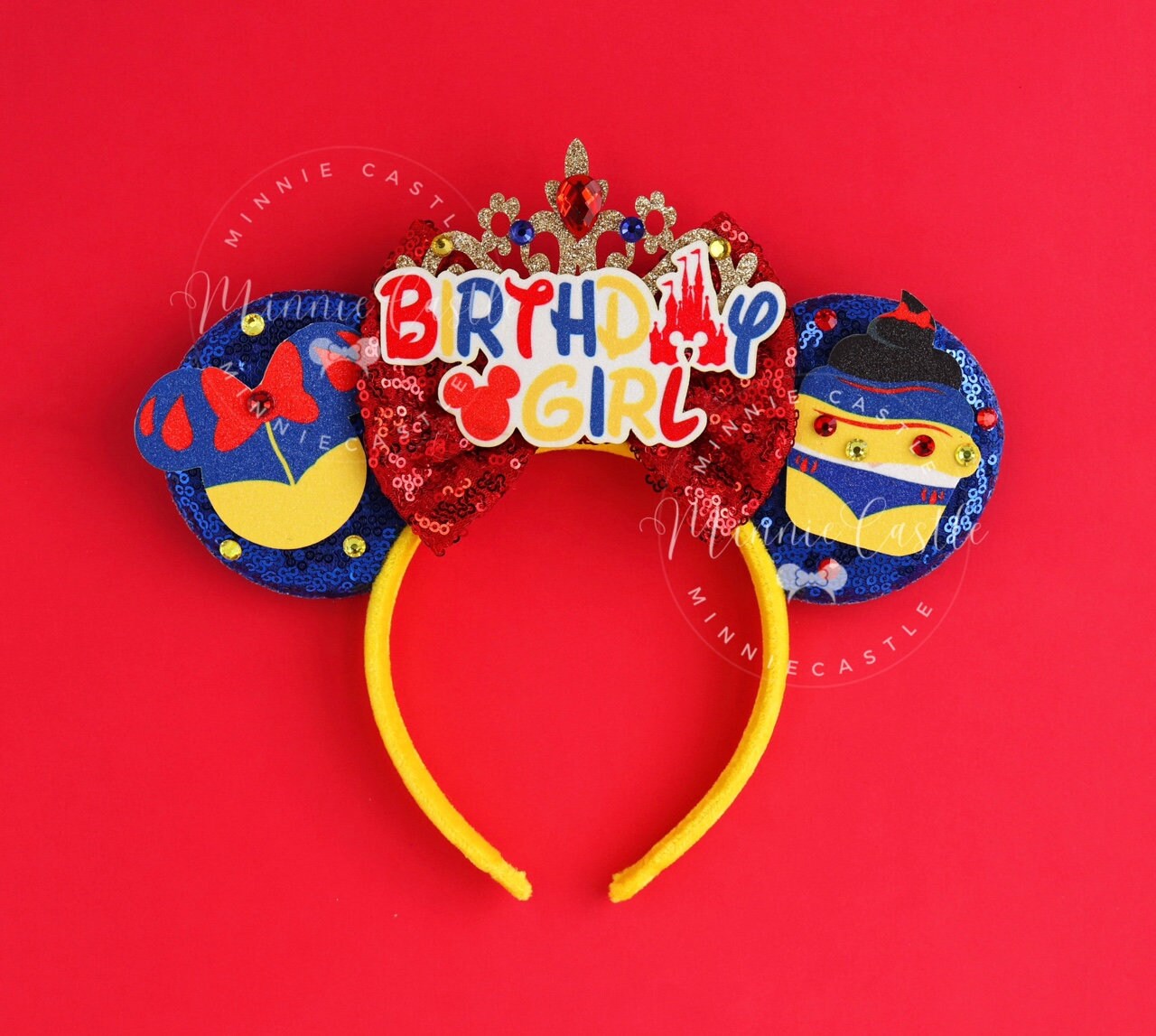 Snow Whit Birthday Girl Crown Mouse Ears
