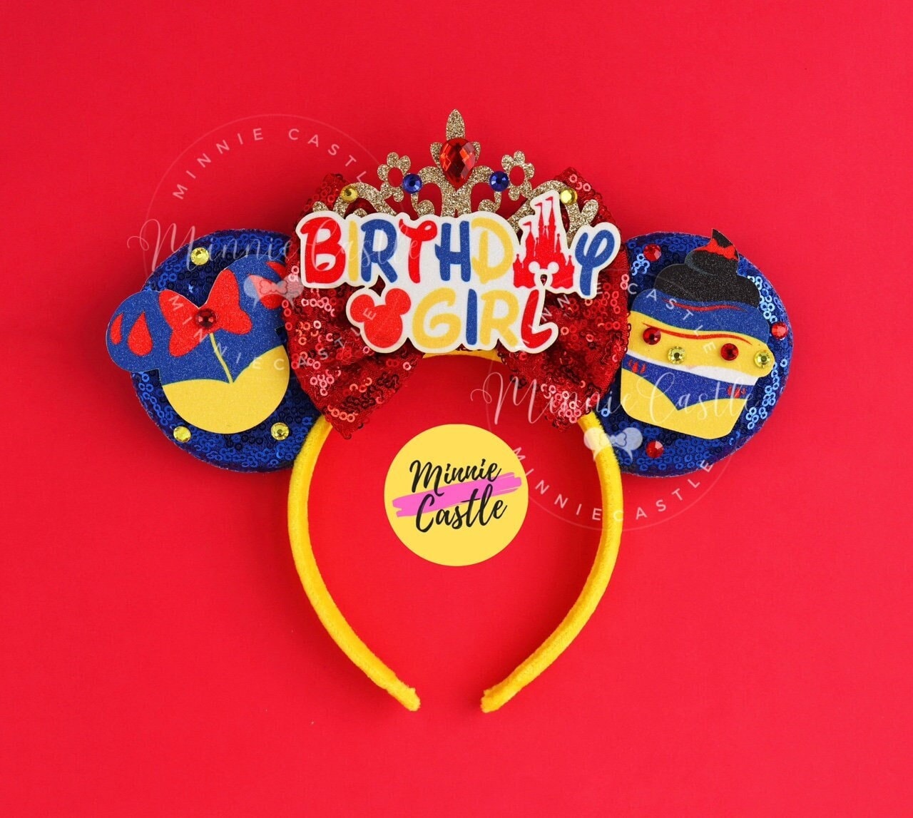 Snow Whit Birthday Girl Crown Mouse Ears