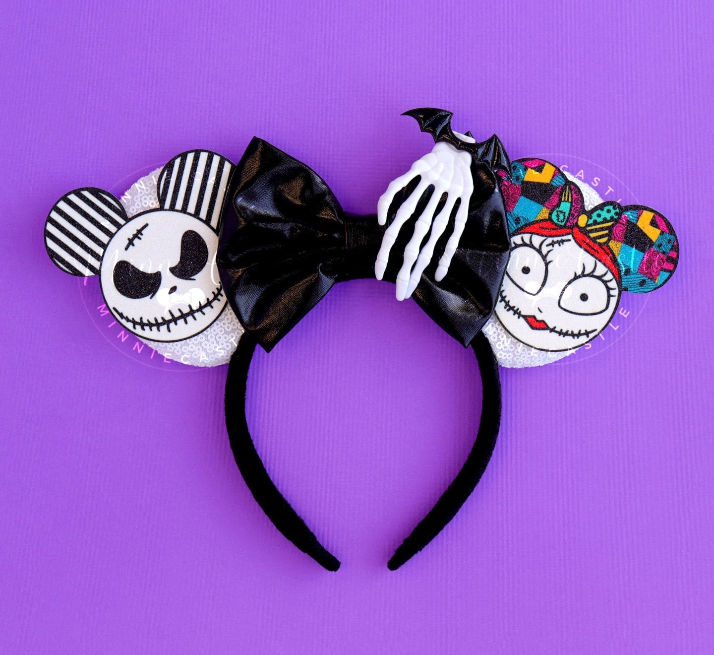 Halloween Jack and Sally Mickey Ears
