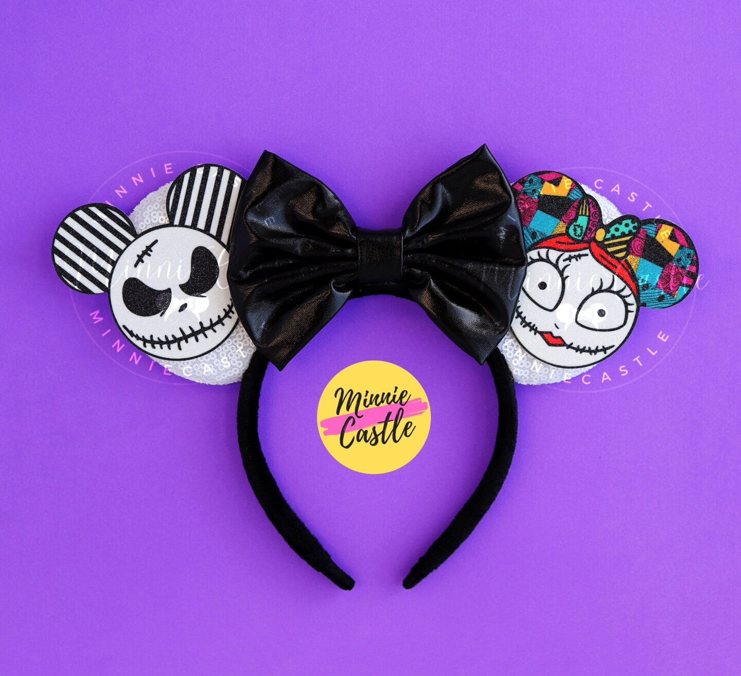 Halloween Jack and Sally Mickey Ears