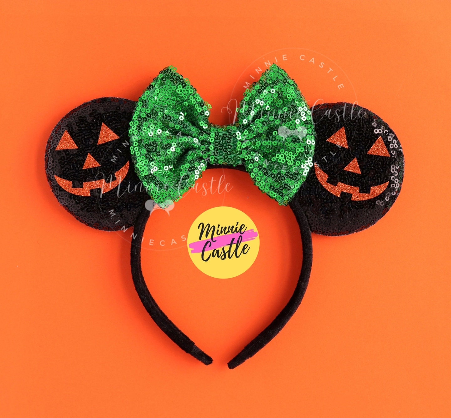 Halloween scary Pumpkin silhouette Ears