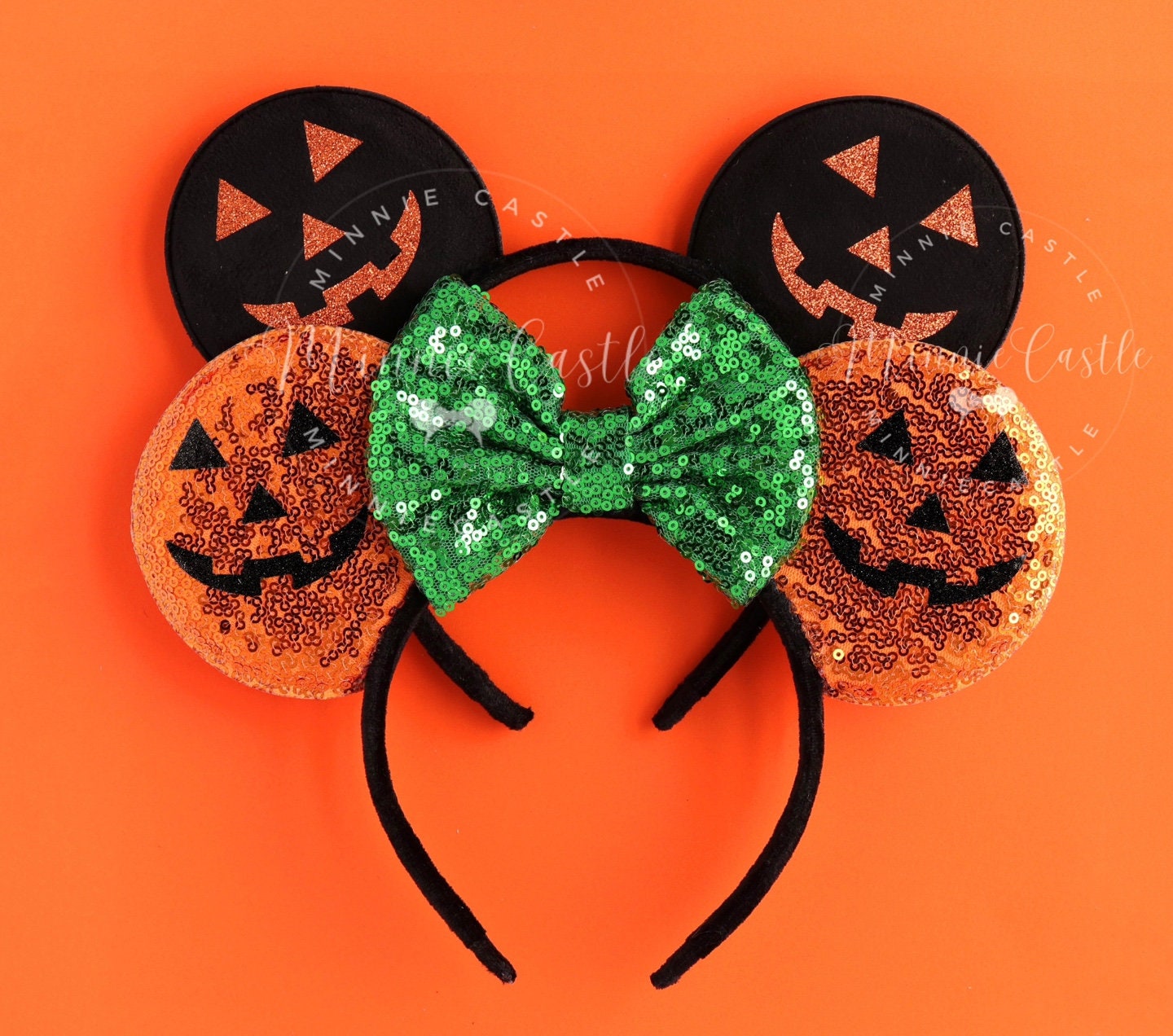 Halloween scary Pumpkin silhouette Ears
