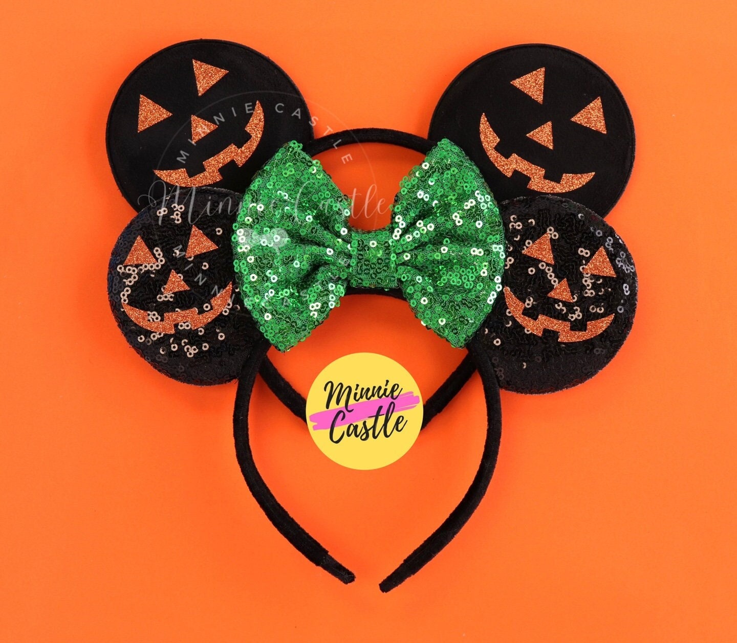 Halloween scary Pumpkin silhouette Ears