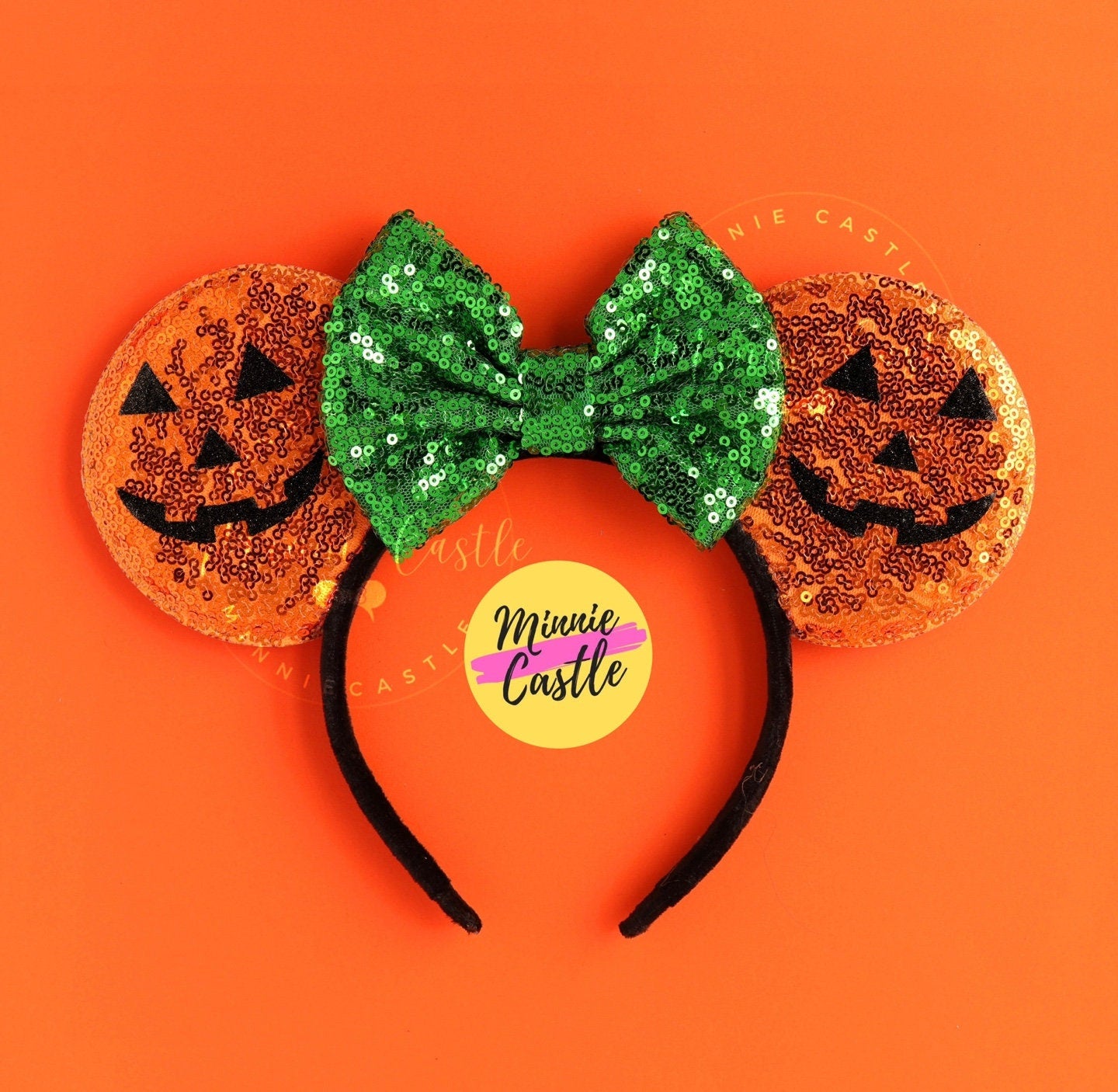Halloween scary Pumpkin silhouette Ears