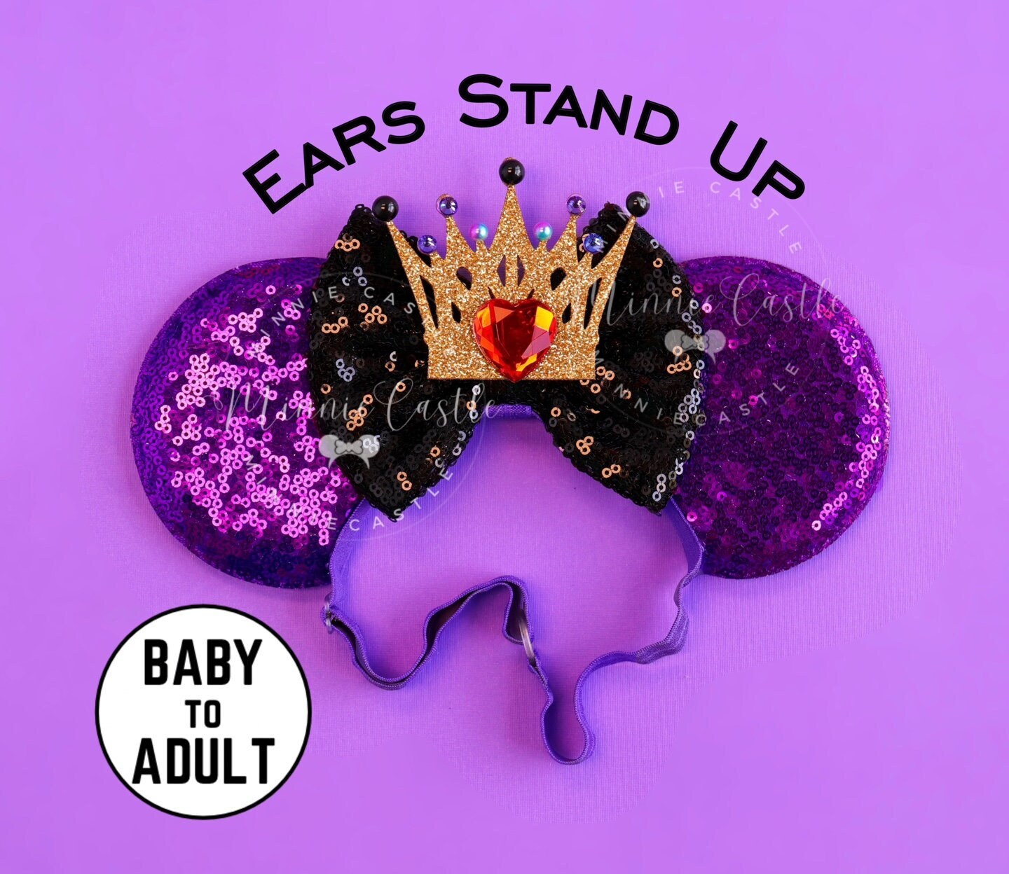 Evil Witch Mickey Ears (Elastic Band)