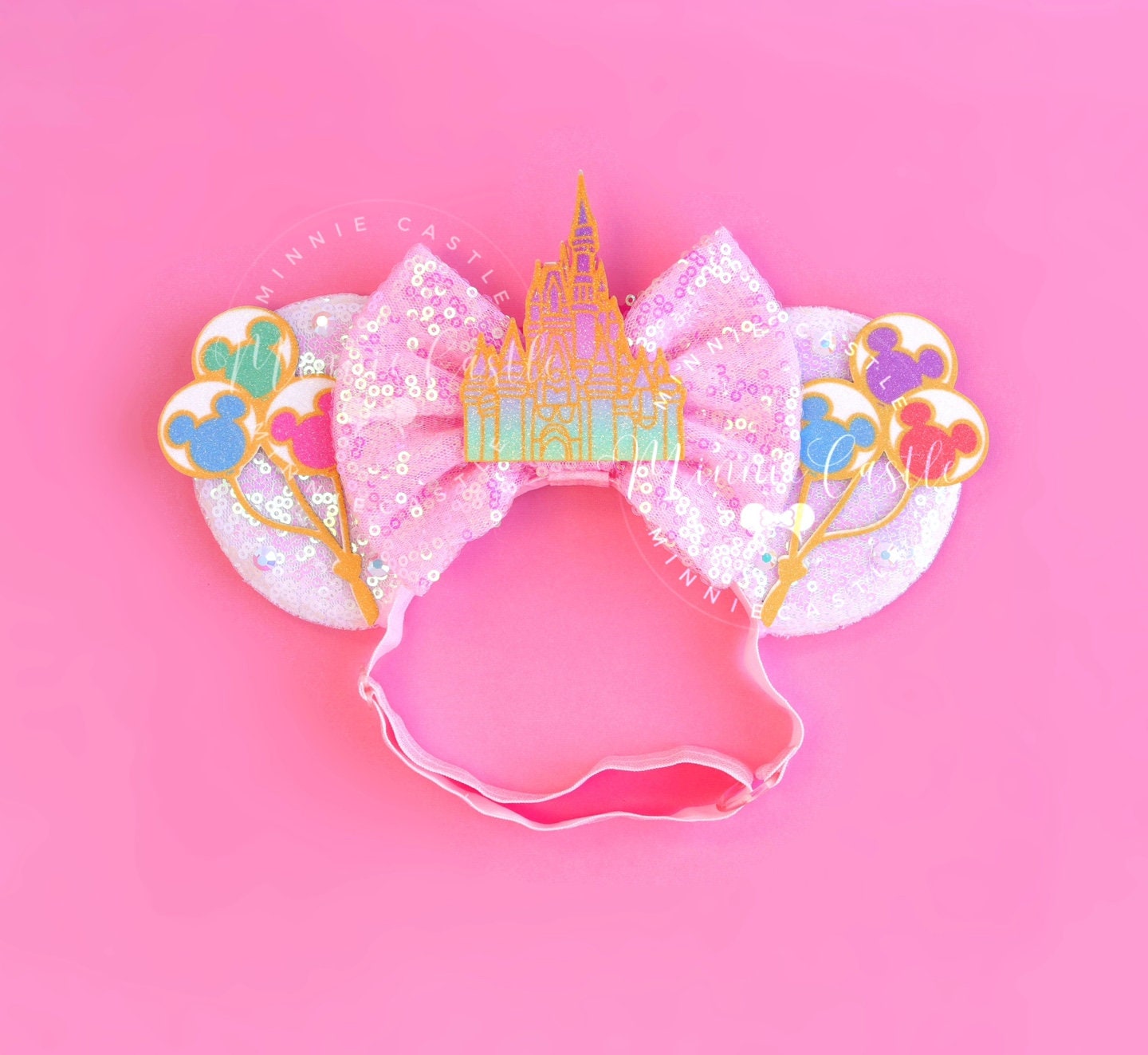 Mickey Ears with Castle (Elastic Band)