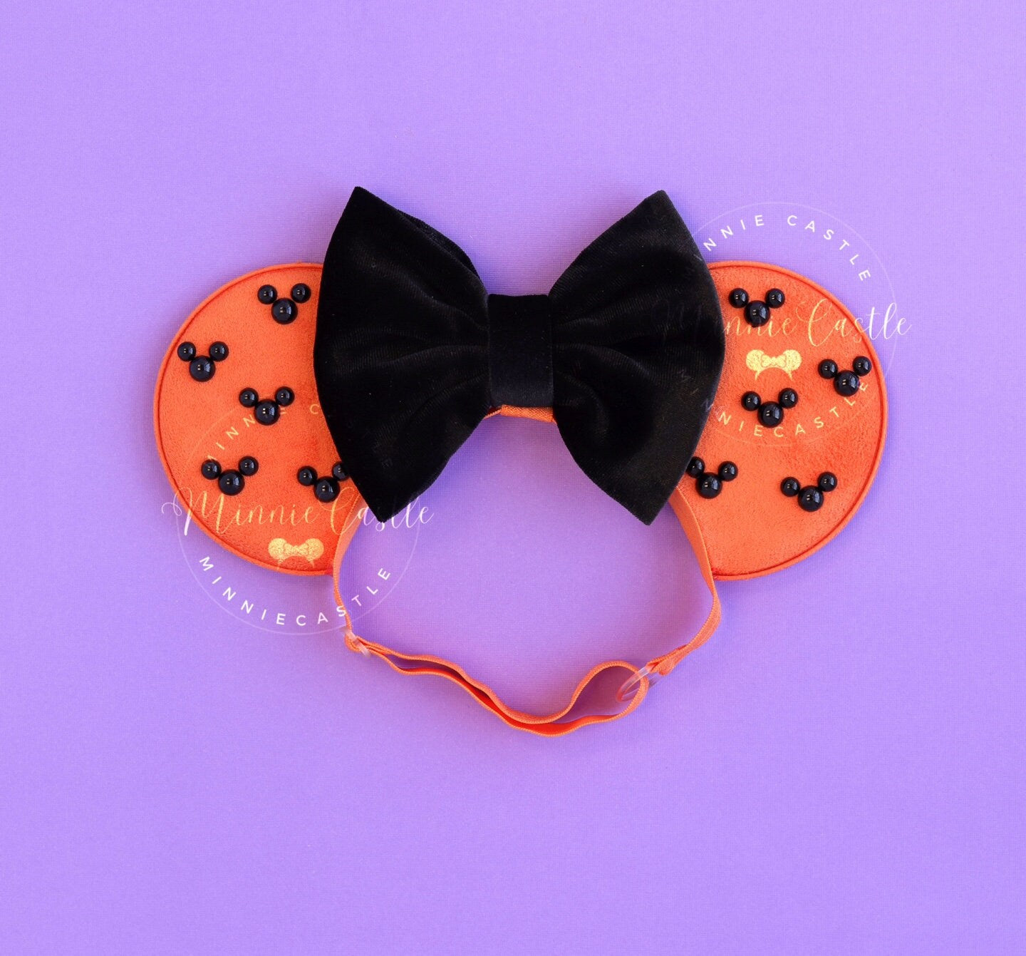 Halloween Mickey Pearls Mouse Ears (Elastic Headband)