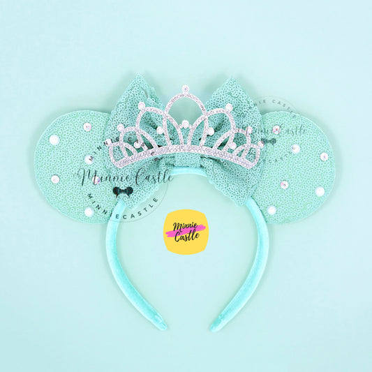 Spearmint Mouse Ears with Tiara