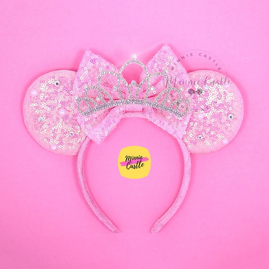 Pink Mouse Ears with Tiara