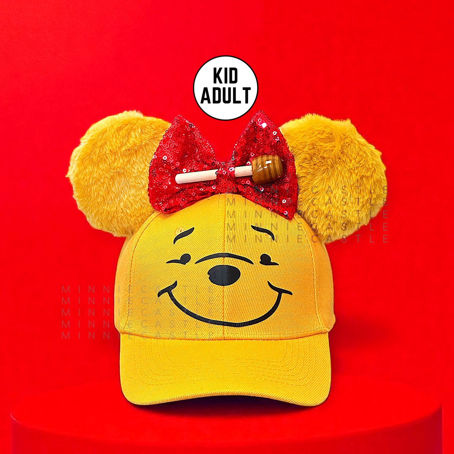 Pooh Fuzzy Mouse Ears Baseball Cap