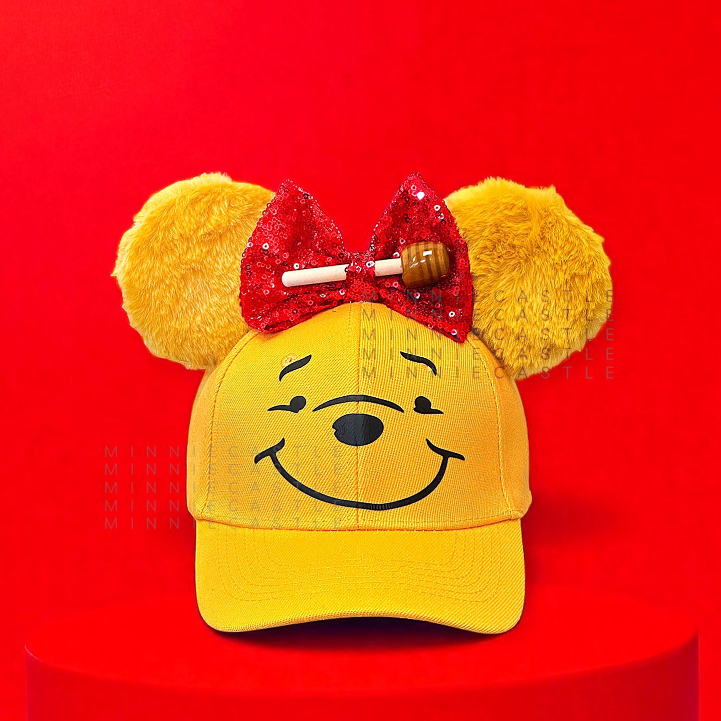 Pooh Fuzzy Mouse Ears Baseball Cap
