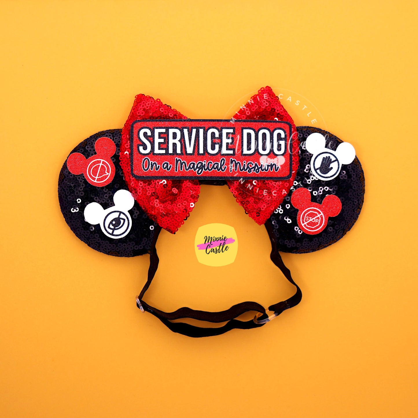Magical Mission Mouse Ears Headband for Service Dog