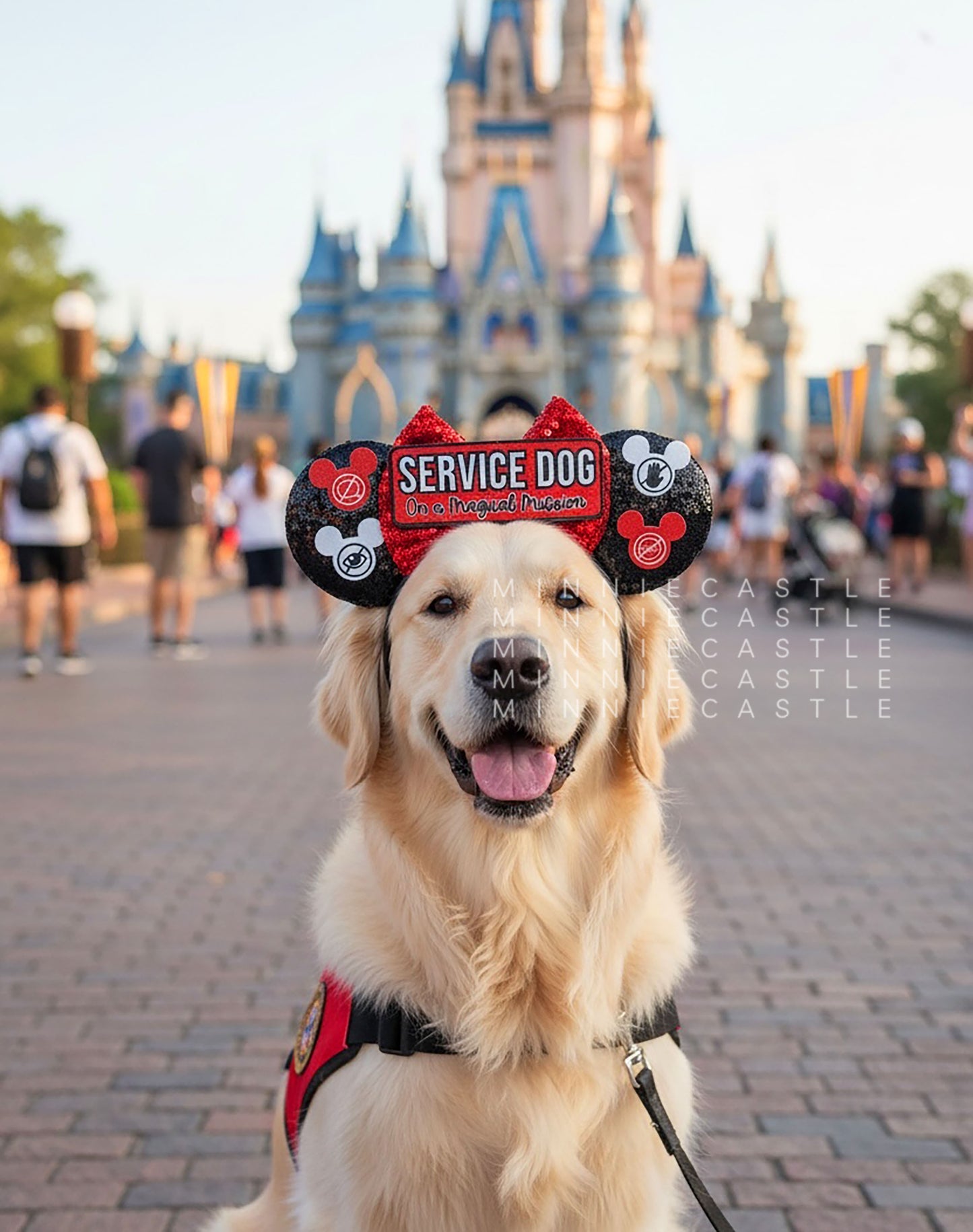 Magical Mission Mouse Ears Headband for Service Dog