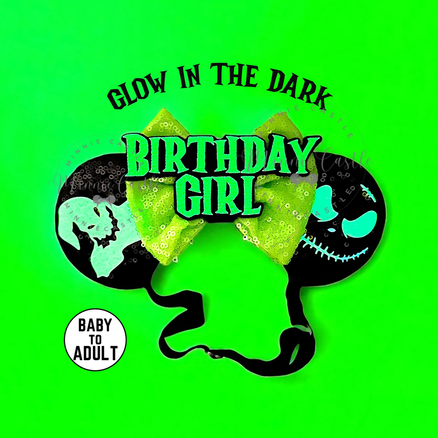 Birthday Boogie Spooky Mouse Ears (Elastic Headband)