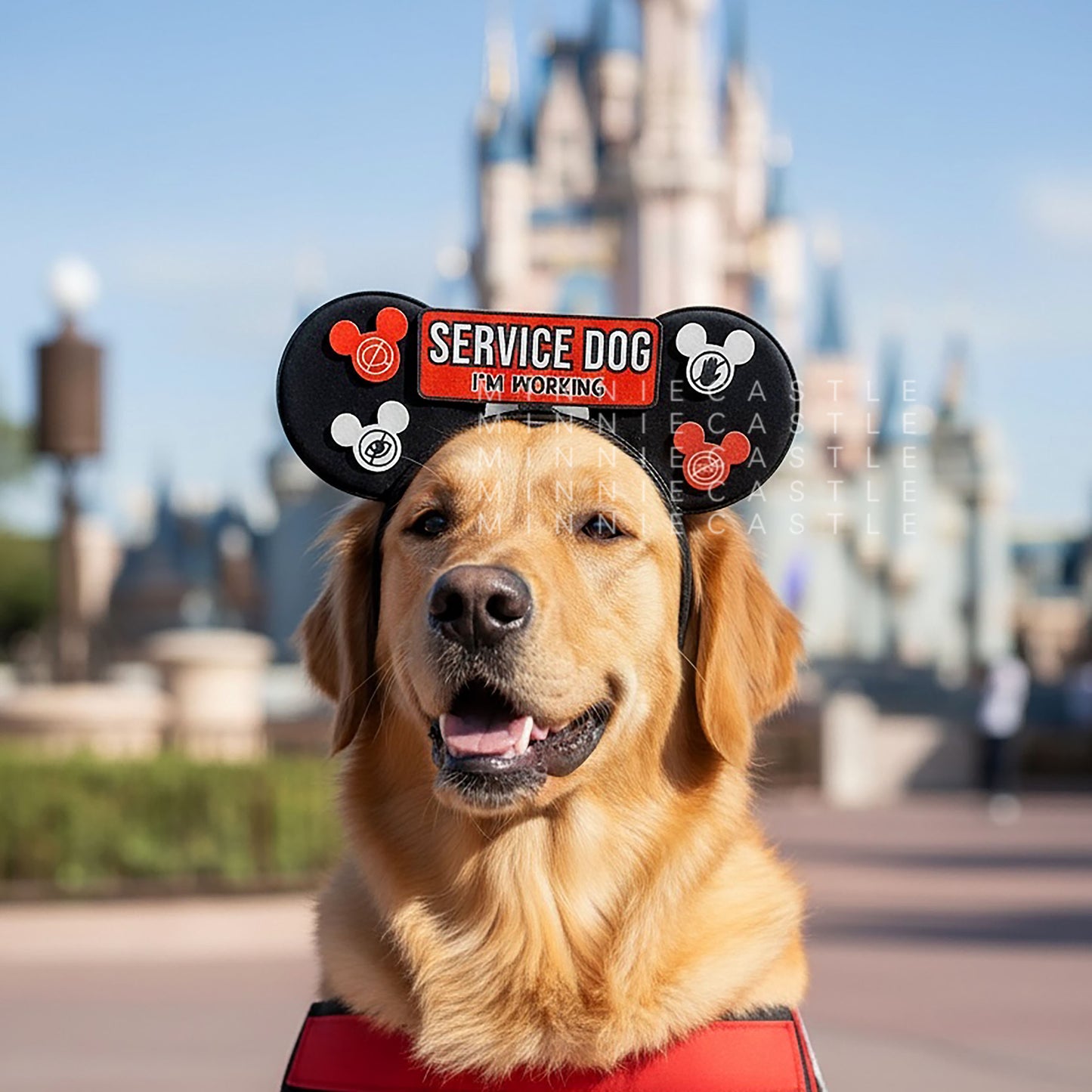 Magical Mission Mouse Ears Headband for Service Dog