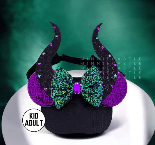 Malficent Mouse Ears Visor