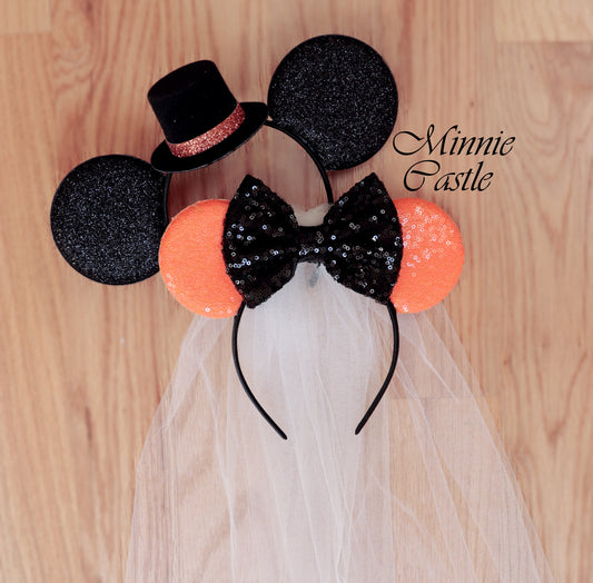 Halloween Bride Minnie Ears