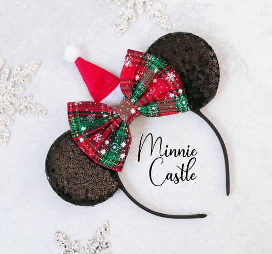 Santa Hat Christmas Minnie Ears