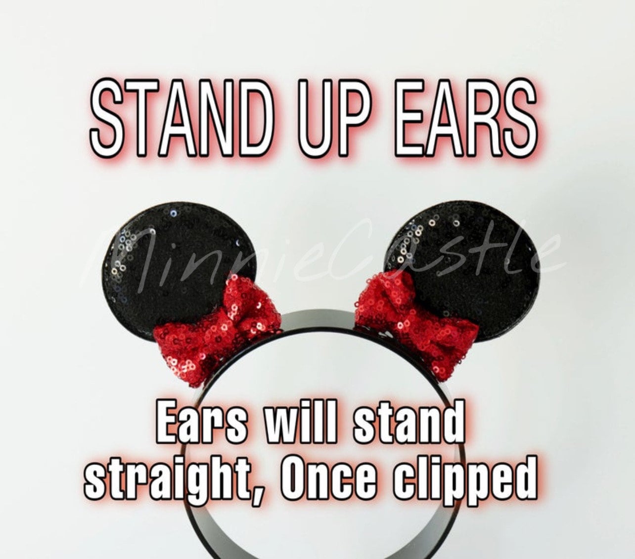 Minnie Mouse hair clip ears, Minnie ear clips, Minnie ears hair clip, kids, toddlers, rose gold bow Minnie ears, baby, Mickey hair clips
