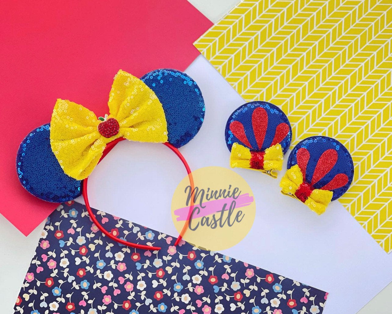 Snow White Mickey Hair Clip Ears (Toddler-Kid)