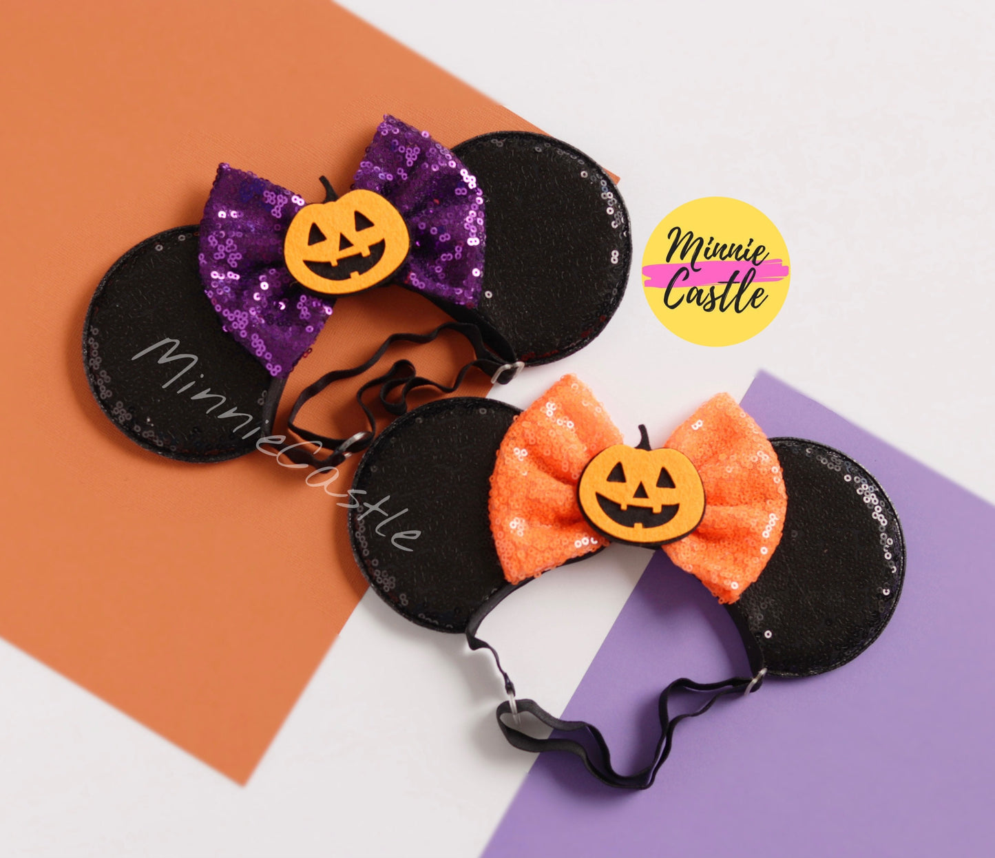 Halloween Minnie Ears (Elastic Band)